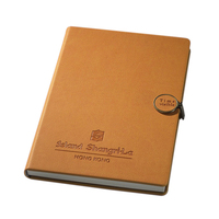 Carnet à couverture rigide en cuir PU 32K, 200 pages, fermeture à boucle, agenda professionnel personnalisable avec logo pour acheteurs en gros de bureau