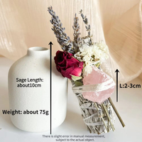Bundle de bâtons de sauge blanche en cristal de guérison spirituelle naturelle avec kit cadeau de fleurs pour nettoyer la maison Relaxation