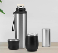Meilleur kit Yerba Mate ensemble de tasses Yerba Mate Bombilla gourde de 12 oz bouteille d'eau thermique de 34 oz en acier inoxydable boîte de thé cadeau pour le voyage