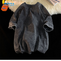 T-shirt vintage pour homme tendance, style américain délavé, pour un look streetwear quotidien, design vintage élégant et vieilli