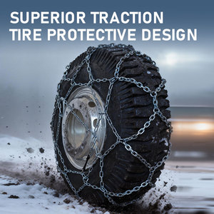 Cadenas para Neumáticos de Acero Aleado <span class=keywords><strong>HNN</strong></span> de Alta Calidad, Galvanizadas, de Eslabones Cuadrados, Tratadas Térmicamente, para Camiones, 235-255 mm, 1 Año de Garantía, 40 km/h - Product Image 3