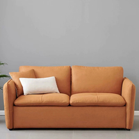 Canapé-lit convertible moderne en tissu avec structure métallique pour petit espace, salon, chambre à coucher, mobilier extensible pour la maison