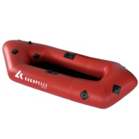 Bateau à rames gonflable en PVC léger Pack d'eau blanche radeau gonflable pour 1 personne Packraft/vélo radeau pagaie Kayak