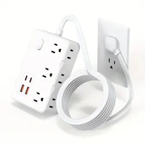 extension cord US Surge Protector USB Power Strip 6 Hole Grounded Outlet Extender 1.2m 3 USB 6 Outlets Plug Adapter