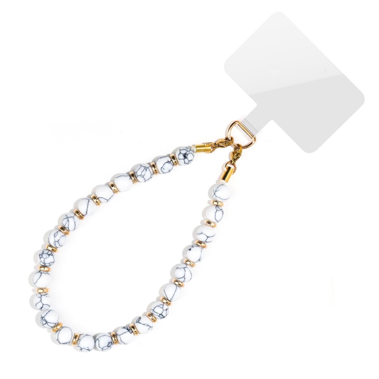 Chaîne de téléphone portable en pierre de pin blanc