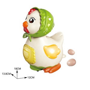 Trẻ em vui Đồ chơi đẻ trứng gà vịt Đồ chơi đèn flash ánh sáng âm nhạc vết sưng N đi phim hoạt hình đẻ trứng động vật đồ chơi trẻ em - Product Image 5