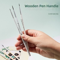 Pinceles de Precisión con Pelo Sintético para Pintura en Miniatura, Muñecas de Vinilo, Yeso, Cerámica y Suministros de Arte