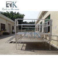 Scène en aluminium avec escalier et garde-corps / Scène de concert mobile / Plateforme de scène portable