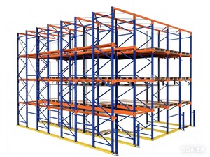 ระบบชั้นวางพาเลทเหล็กแบบปรับได้ 3 ชั้น สำหรับงานอุตสาหกรรมขนาดกลาง ไม่ต้องใช้สลักเกลียว ชั้นวางสินค้าแบบยาวสำหรับคลังสินค้า ป้องกันการกัดกร่อน - Product Image 2