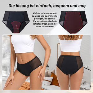 Culotte menstruelle taille haute 6XL pour femme, 4 couches anti-fuites - Product Image 3