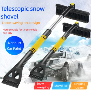 4-In-1 Buckle Type Telescopic Soft Plastic <strong>Snow</strong> Removal <strong>Brush</strong> For Car <strong>Snow</strong> <strong>Brush</strong> <strong>Ice</strong> <strong>Scraper</strong> <strong>Snow</strong> Shovel - Product Image 4
