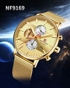 นาฬิกา NAVIFORCE 9169 ควอตซ์ อนาล็อก แบรนด์ดัง หรูหรา แฟชั่นลำลอง ธุรกิจ สายสแตนเลส สำหรับผู้ชาย - Product Image 3