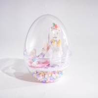 IIECREATE Mini Egg Series 1:24 Scale Wooden Puzzle Furniture Dollhouse Set Model Toy for Teens & Adults DIY Educational Toy