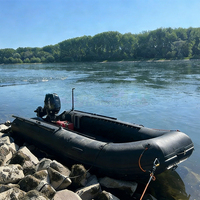 Bateau de pêche gonflable portable, bateau pneumatique robuste en PVC, bateau pneumatique rigide en Hypalon, coque en aluminium électrique, bateau gonflable avec moteur
