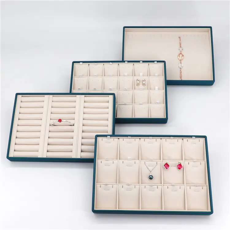 Custom Multifunction Jewellery Display Trays stackable Necklace Rings Tray for jewelry displays wholesale