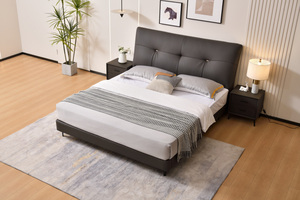 Letto King-Size in vera pelle di alta qualità colomba letto Super morbido grande adatto per camere da letto o appartamenti padronali - Product Image 4