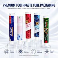 Tubes de dentifrice en aluminium et plastique avec logo personnalisé, impression UV, 50 ml, emballage cosmétique, bouchon à vis