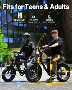 ACTBEST Blaze US Livraison Gratuite Moteur Arrière Monovitesse Sans Balais 48V 10Ah Batterie Lithium pour Vélo Enfants et Adultes Autonomie 55 Miles - Product Image 6
