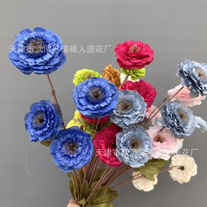 Flores Artificiales de Peonía en Capas Jinxi de 80 cm, de Seda Realista, para Decoración de Bodas, Hogar, Fotografía en Exteriores - Product Image 1