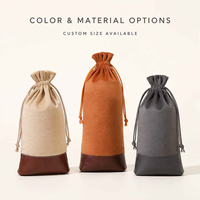 Pochette à cordon en velours et cuir PU avec logo personnalisé pour bijoux, vin, cadeaux, cosmétiques, parfums – Emballage sur mesure, vente en gros