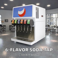 Distributeur de boissons gazeuses professionnel en acier inoxydable 3/4 saveurs pour restaurants