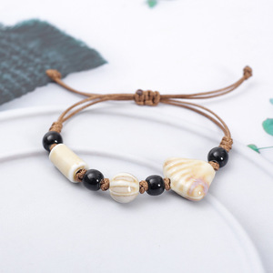 กำไลข้อมือเซรามิคเคลือบแบบชนเผ่ากำไลข้อมือเซรามิคหลากสีพร้อมของขวัญชายหาดสำหรับเด็กผู้หญิงกำไลข้อมือเซรามิกเคลือบแบบปรับได้ - Product Image 6