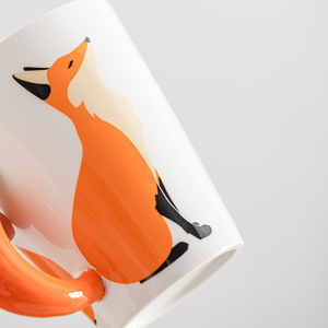 3D Water-Modelled <strong>Fox</strong> Handle Ceramic <strong>Cup</strong> NewDesign Cartoon Mug for Cross-Border Occasions Presentable <strong>Cup</strong> - Product Image 4