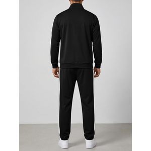 Men's Track Suit 2 Piece Full Zip Sweatshirt And <b>Joggers</b> Sporty Breathable Outfit Set For Adults - Product Image 3