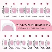 Aillsa OEM ODM Ongles French Manucure Marque Privée 150 pièces Embouts French couleur nude et rose à presser Ongles acryliques courts, carrés et amande