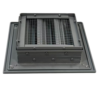 Grille de ventilation extérieure carrée en aluminium, résistante aux intempéries, anti-pluie, pour mur extérieur