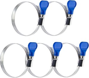 Collier de serrage en V en acier inoxydable 304 de 3 pouces, robuste, à vis, de haute qualité, à oreille unique, pour tuyau, de 2,25 à 2,56 pouces - Product Image 2