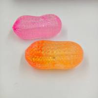 Boule de pâte extensible en TPR souple à paillettes en forme d'arachide, jouet anti-stress souple, jouet sensoriel pour enfants et adultes
