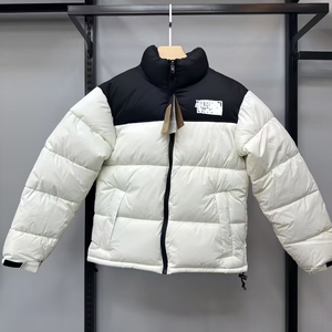 Chaqueta para <span class=keywords><strong>North</strong></span> City con Tecnología de Vanguardia, Estilo Puffer <span class=keywords><strong>Blanco</strong></span>, Delgada, con Cuello Negro, Térmica Blanca, para Invierno, Superficie Lisa - Product Image 5