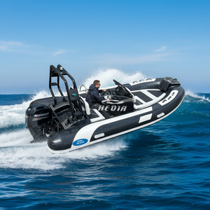 Bateau de pêche en aluminium Transea 13 pieds à coque en aluminium haute vitesse Orca Hypalon, épaisseur de coque 3 mm, bateau de pêche en aluminium de 4 m - Product Image 1