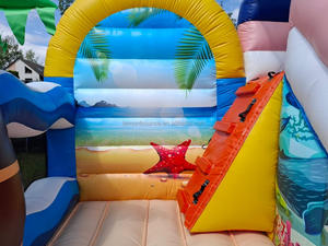Château gonflable tropical commercial Flamingo avec toboggan |   Château gonflable pour enfants en plein air, pour fêtes ou <span class=keywords><strong>location</strong></span> - Product Image 6