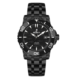 Reloj de pulsera deportivo automático, de acero inoxidable, con corona y tornillo hacia abajo, 200m - Product Image 4