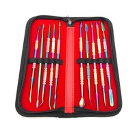 Nouvel ensemble de 10 outils de sculpture de cire dentaire en acier inoxydable 420 couleur titane, couteaux à cire dentaire