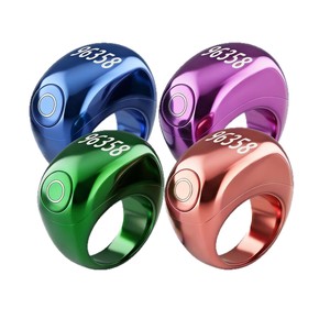 Islamic Muslim Gift Qibla Tasbeeh Zikr Counter Smart Ring App Control <b>LED</b> Azan Alarm <b>Clock</b> zikr ring - Product Image 1