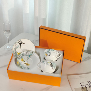 European Style Light Luxury Ceramic Eco-Friendly High-end Afternoon <b>Tea</b> Plate and Coffee <b>Cup</b> Exquisite Gift Box <b>Set</b> - Product Image 4