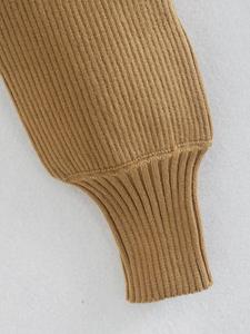 Nouvelle mode pour femmes et filles, choker, haut <span class=keywords><strong>à</strong></span> manches longues <span class=keywords><strong>en</strong></span> tricot, col haut, couleur unie, super court, automne-hiver, pull <span class=keywords><strong>en</strong></span> tricot - Product Image 6