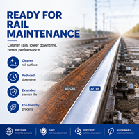 Nettoyeur de rouille industriel à fibre laser pour voies ferrées, équipement de nettoyage continu pour l'élimination des oxydes de corrosion des rails