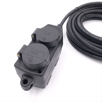 Prise de courant extérieure étanche CE 16A 250V AC 4 voies avec câble d'extension IP44 pour prise EU