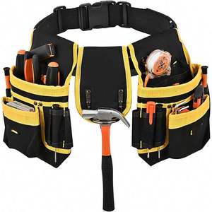 Free Sample 2024 New Design Durable Pu <b>Leather</b> Unisex OEM Wholesale Construction Electrical Engineer Waist <b>Tool</b> Organizer <b>Belt</b> - Product Image 4