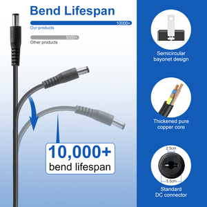 ESann UKCA 영국 플러그 <span class=keywords><strong>CCTV</strong></span> 12V 2A 전원 공급 장치 어댑터 (1.2 미터 5.5x2.5mm/2.1mm) 보안 <span class=keywords><strong>CCTV</strong></span> 카메라 용 DC 출력 플러그 - Product Image 6
