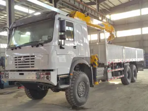 China Top Brand New Howo 6x6 Truck Mounted Telescopic Boom Crane For Sale