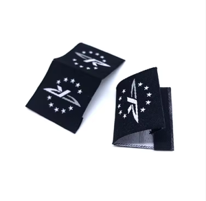Basso prezzo basso Moq cuce sulla piega centrale etichetta intrecciata di alta qualità su misura morbido tessuto <span class=keywords><strong>etichette</strong></span> indumenti il vostro marchio tessuto etichetta - Product Image 2