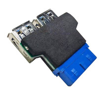 Vente en gros d'accessoires et de pièces informatiques en ligne Adaptateur femelle à 2 ports femelle USB 3.0 20 broches