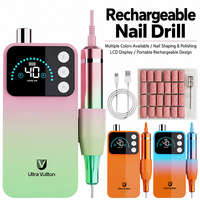 Machine à ongles électrique rechargeable portable pour le retrait du vernis à ongles, le nettoyage des cuticules, outil professionnel de manucure pour salon