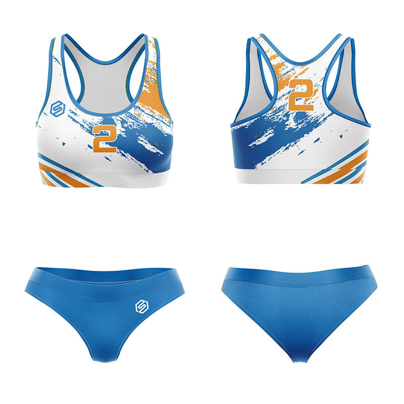 Custom Sport Bikini Set Women Volleyball Bra Jersey Girls Beach Volleyball Uniforms