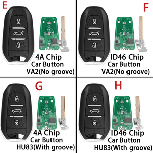 Clé de voiture à distance pour Citroën <span class=keywords><strong>Picasso</strong></span> C3 C5 <span class=keywords><strong>C4</strong></span> C4L DS6 DS5 Compatible avec Peugeot 3008 5008 508 208 301 308 433Mhz ID46/4A HU83 VA2 Clé de voiture - Product Image 6